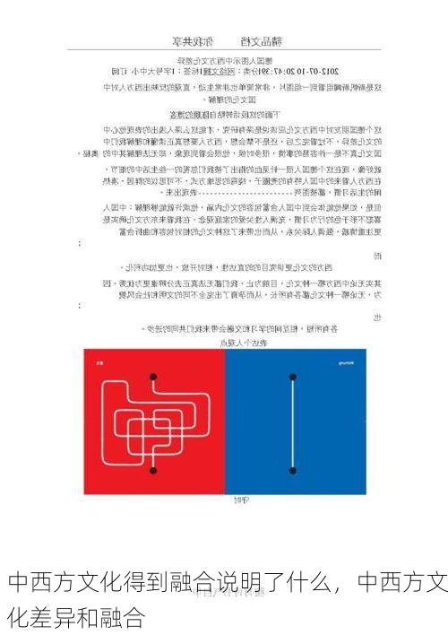 中西方文化得到融合说明了什么，中西方文化差异和融合
