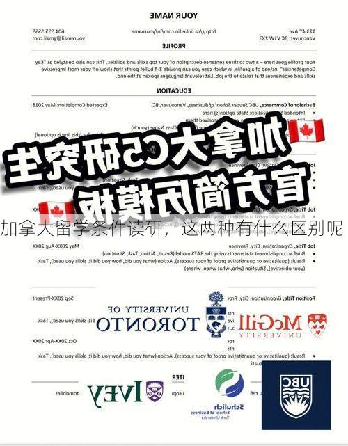 加拿大留学条件读研,这两种有什么区别呢