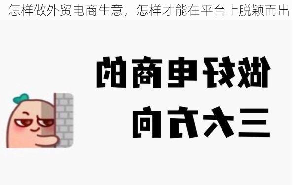 怎样做外贸电商生意,怎样才能在平台上脱颖而出