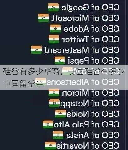 硅谷有多少华裔,美国硅谷有多少中国留学生
