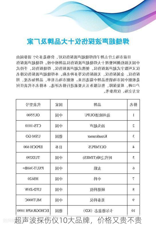 超声波探伤仪10大品牌，价格又贵不贵