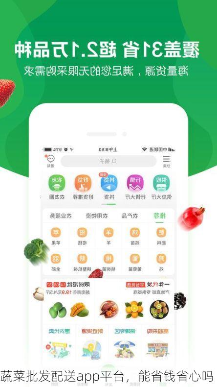 蔬菜批发配送app平台,能省钱省心吗