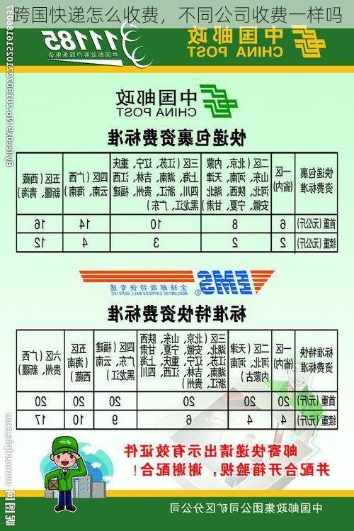 跨国快递怎么收费，不同公司收费一样吗