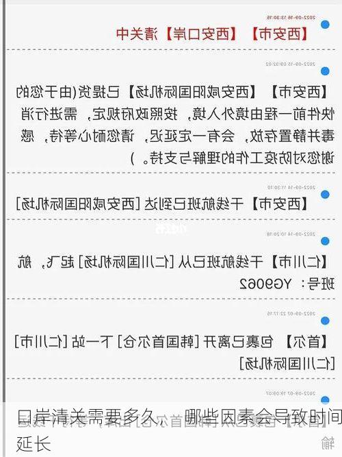 口岸清关需要多久, 哪些因素会导致时间延长