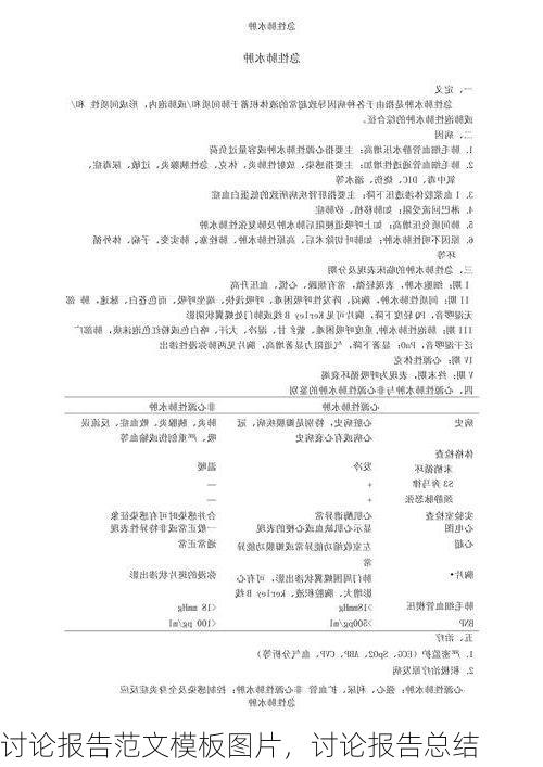 讨论报告范文模板图片,讨论报告总结