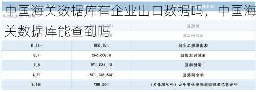 中国海关数据库有企业出口数据吗,中国海关数据库能查到吗