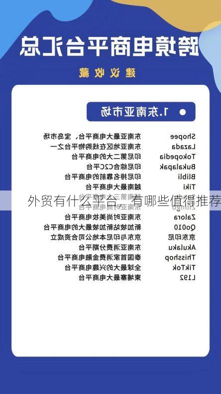 外贸有什么平台，有哪些值得推荐