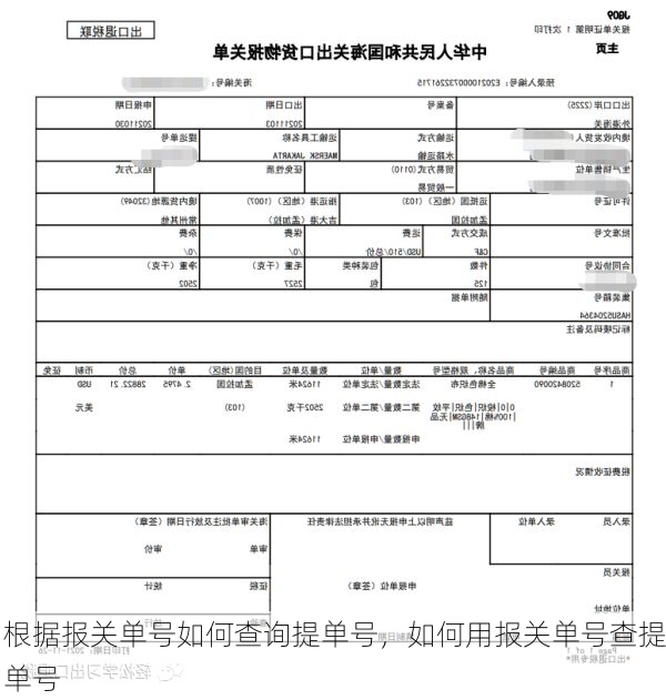 根据报关单号如何查询提单号,如何用报关单号查提单号