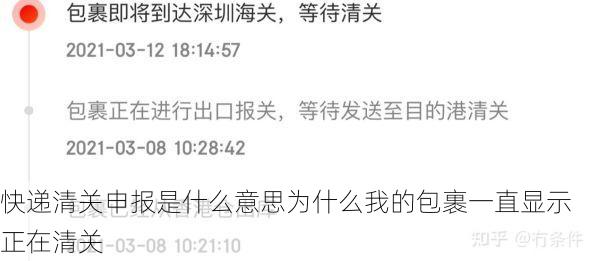 快递清关申报是什么意思为什么我的包裹一直显示正在清关