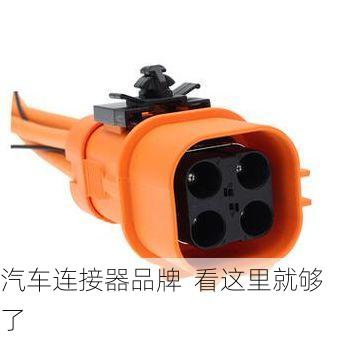 汽车连接器品牌 看这里就够了