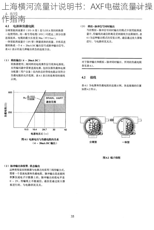 上海横河流量计说明书：AXF电磁流量计操作指南